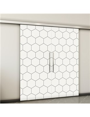 Holzschiebetür Slim-Line - Weiss  Model 3018-2