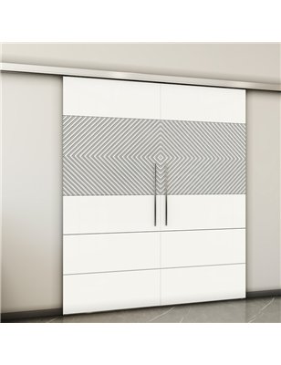 Holzschiebetür Slim-Line - Weiss  Model 3020-2