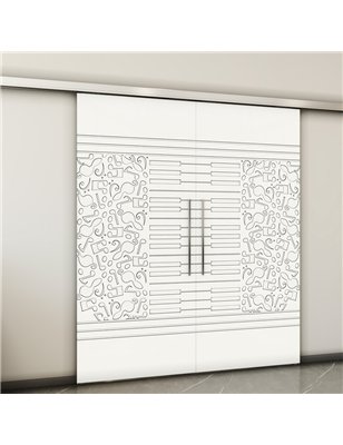 Holzschiebetür Slim-Line - Weiss  Model 3061-2