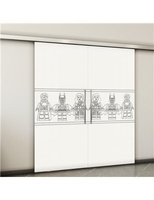 Holzschiebetür Slim-Line - Weiss  Model 3063-2