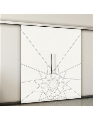 Holzschiebetür Slim-Line - Weiss  Model 3068-2
