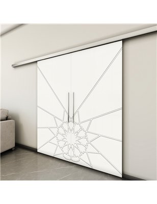 Holzschiebetür Slim-Line - Weiss  Model 3068-3