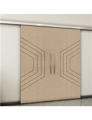Holzschiebetür Slim-Line - Eiche  Model 3072-2