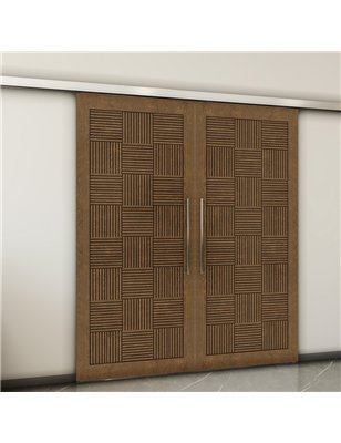 Holzschiebetür Slim-Line - Nussbaum  Model 3015-2