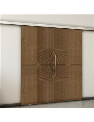Holzschiebetür Slim-Line - Nussbaum  Model 3017-2