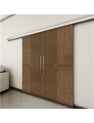 Holzschiebetür Slim-Line - Nussbaum  Model 3017-3