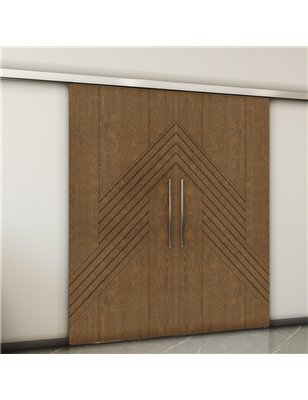 Holzschiebetür Slim-Line - Nussbaum  Model 3019-2
