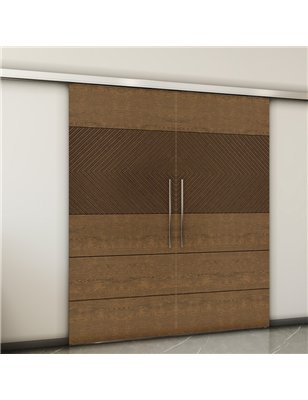 Holzschiebetür Slim-Line - Nussbaum  Model 3020-2