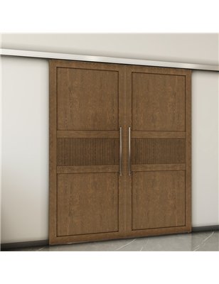 Holzschiebetür Slim-Line - Nussbaum  Model 3042-2