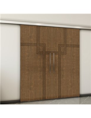 Holzschiebetür Slim-Line - Nussbaum  Model 3059-2