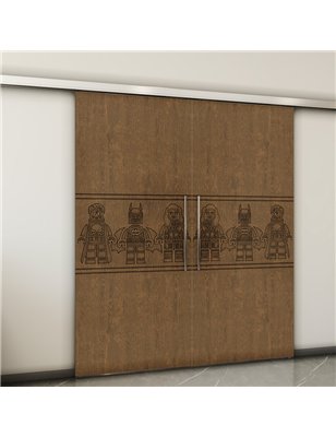 Holzschiebetür Slim-Line - Nussbaum  Model 3063-2