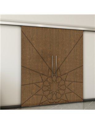 Holzschiebetür Slim-Line - Nussbaum  Model 3068-2