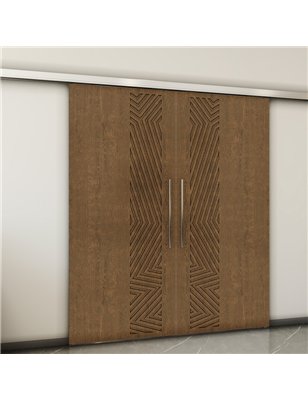 Holzschiebetür Slim-Line - Nussbaum  Model 3070-2