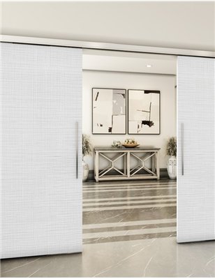 Holzschiebetür Slim-Line - Weiss 3D  Model 3004