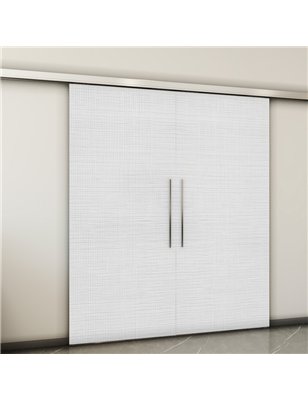 Holzschiebetür Slim-Line - Weiss 3D  Model 3004-2