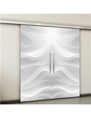 Holzschiebetür Slim-Line - Weiss 3D  Model 3013-2