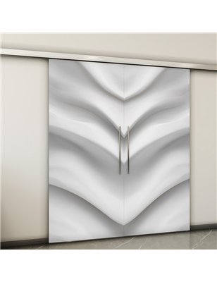 Holzschiebetür Slim-Line - Weiss 3D  Model 3020-2