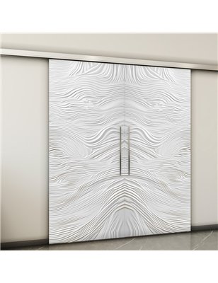 Holzschiebetür Slim-Line - Weiss 3D  Model 3023-2