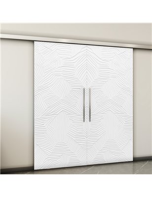 Holzschiebetür Slim-Line - Weiss 3D  Model 3033-2