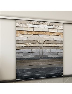 Holzschiebetür Slim-Line - Beton und Stein  Model 3017-2