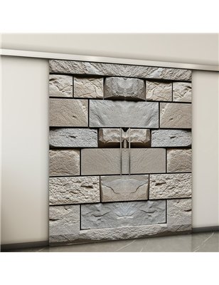 Holzschiebetür Slim-Line - Beton und Stein  Model 3020-2