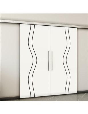 Holzschiebetür Slim-Line - Design-Linien  Model 3068-2