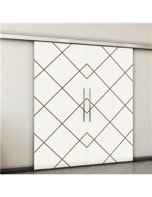 Holzschiebetür Slim-Line - Design-Linien  Model 3071-2