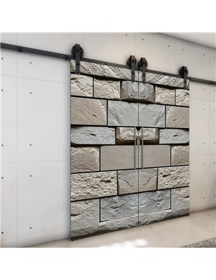 Holzschiebetür Barn-Line - Beton und Stein  Model 4020-3