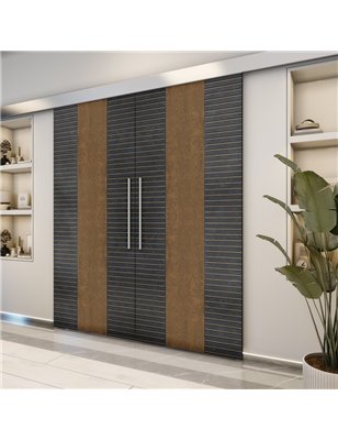 Holzschiebetür Eco-Line - Holz-Mix  Model 4013-2