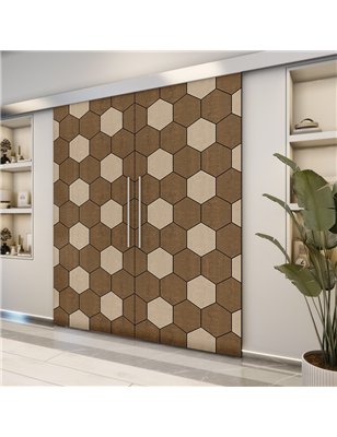 Holzschiebetür Eco-Line - Holz-Mix  Model 4018-2