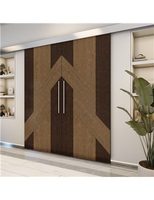 Holzschiebetür Eco-Line - Holz-Mix  Model 4019-2