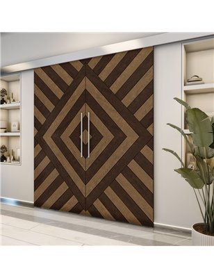 Holzschiebetür Eco-Line - Holz-Mix  Model 4037-2