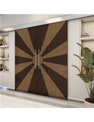 Holzschiebetür Eco-Line - Holz-Mix  Model 4074-2
