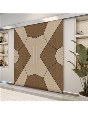 Holzschiebetür Eco-Line - Holz-Mix  Model 4075-2