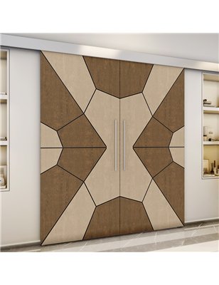 Holzschiebetür Eco-Line - Holz-Mix  Model 4075-3
