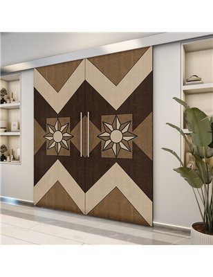 Holzschiebetür Eco-Line - Holz-Mix  Model 4082-2
