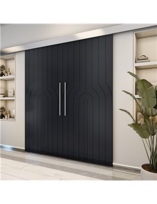 Holzschiebetür Eco-Line - Schwarz  Model 4056-2