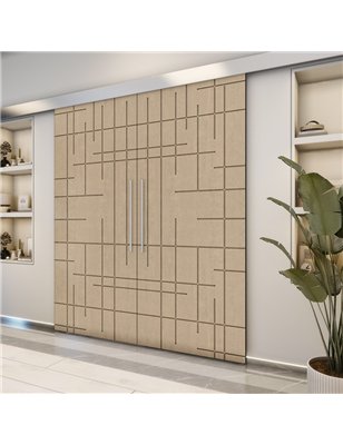 Holzschiebetür Eco-Line - Eiche  Model 4087-2