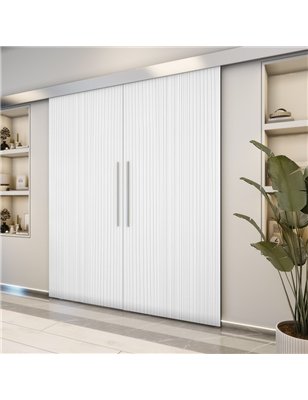 Holzschiebetür Eco-Line - Weiss 3D  Model 4005-2