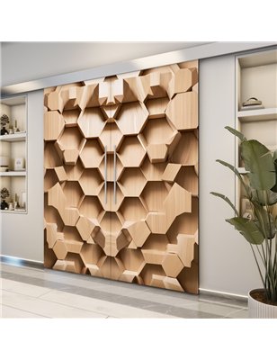 Holzschiebetür Eco-Line - Holzkunst  Model 4017-2