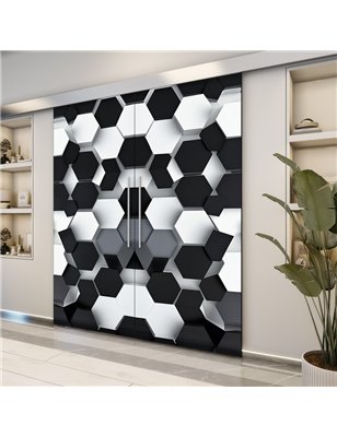 Holzschiebetür Eco-Line - Geometrie  Model 4037-2