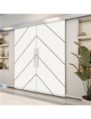 Holzschiebetür Eco-Line - Design-Linien  Model 4075-2