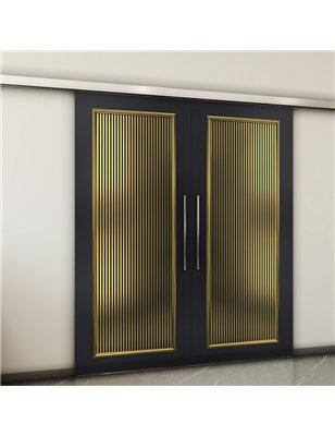 Holzschiebetür Slim-Line - Holz-Mix  Model 4005-2
