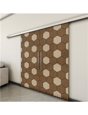 Holzschiebetür Slim-Line - Holz-Mix  Model 4018-3