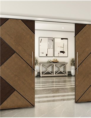 Holzschiebetür Slim-Line - Holz-Mix  Model 4026