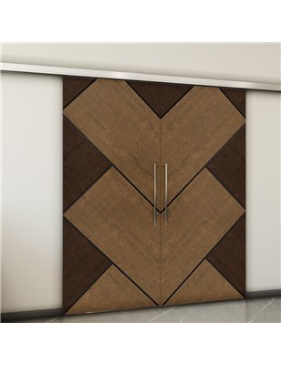 Holzschiebetür Slim-Line - Holz-Mix  Model 4026-2