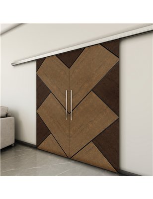 Holzschiebetür Slim-Line - Holz-Mix  Model 4026-3