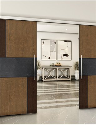 Holzschiebetür Slim-Line - Holz-Mix  Model 4027