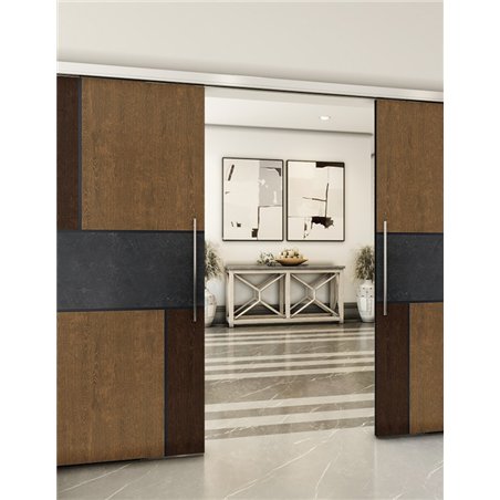 Holzschiebetür Slim-Line - Holz-Mix  Model 4027