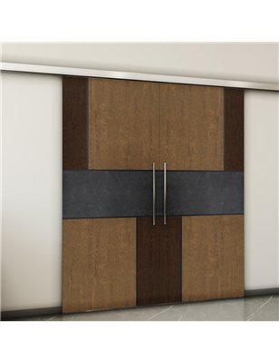 Holzschiebetür Slim-Line - Holz-Mix  Model 4027-2